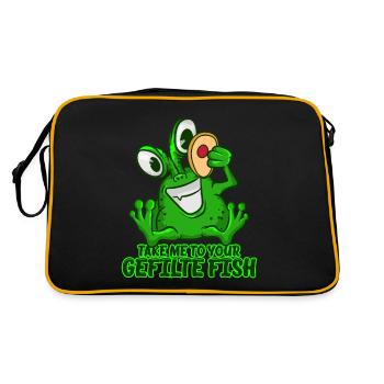 Take Me To Your Gefilte Fish T-shirt Vert Espace - Sac Retro - noir/or - Dos