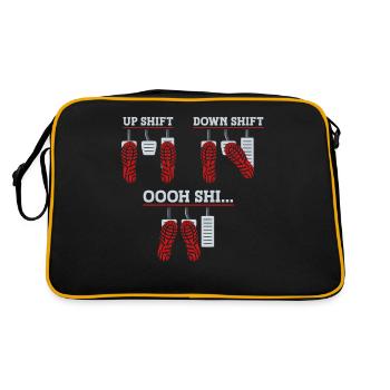 Up Shift Down Shift Funny Car Gear Changes - Retro Bag - black/gold - Back