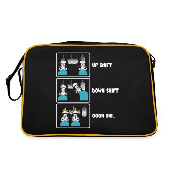 Up Shift Down Shift Funny Car Gear Changes - Retro Bag - black/gold - Back