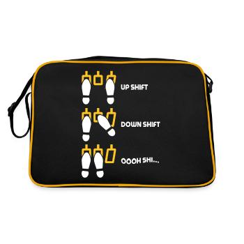 Up Shift Down Shift Funny Car Gear Changes - Retro Bag - black/gold - Back