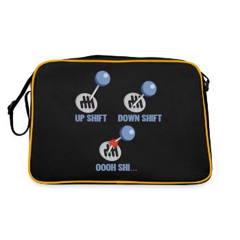 Up Shift Down Shift Funny Car Gear Changes - Retro Bag - black/gold - Back