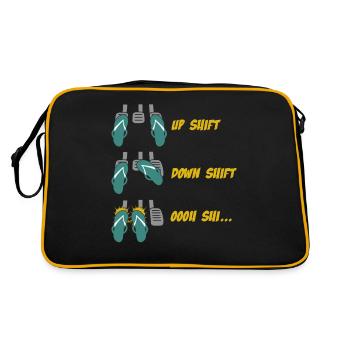Up Shift Down Shift Funny Car Gear Changes - Retro Bag - black/gold - Back