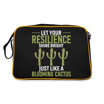 Laissez votre résilience briller de mille feux, comme un bloo - Sac Retro - noir/or - Dos
