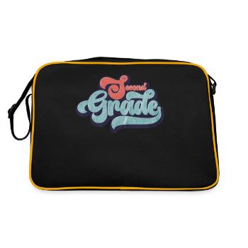 2nd Grade Funny Elementary School Outfit Groovy Girl - Retro Bag - black/gold - Back