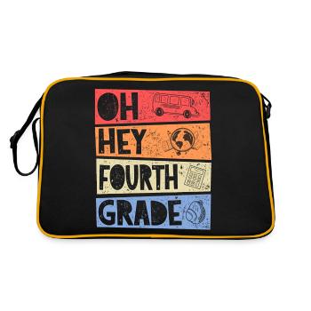 Oh Hey 4th Grade Retro Elementary School Girl Boy - Retro Bag - black/gold - Back