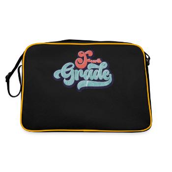4th Grade Funny Elementary School Outfit Groovy Girl - Retro Bag - black/gold - Back