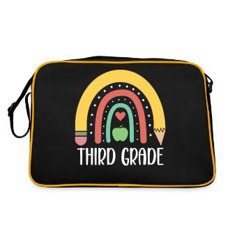 3e année Rainbow Pencil School École élémentaire - Sac Retro - noir/or - Dos