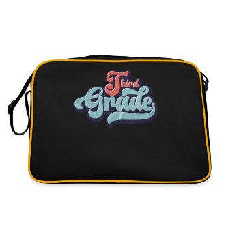 3rd Grade Funny Elementary School Outfit Groovy Girl - Retro Bag - black/gold - Back