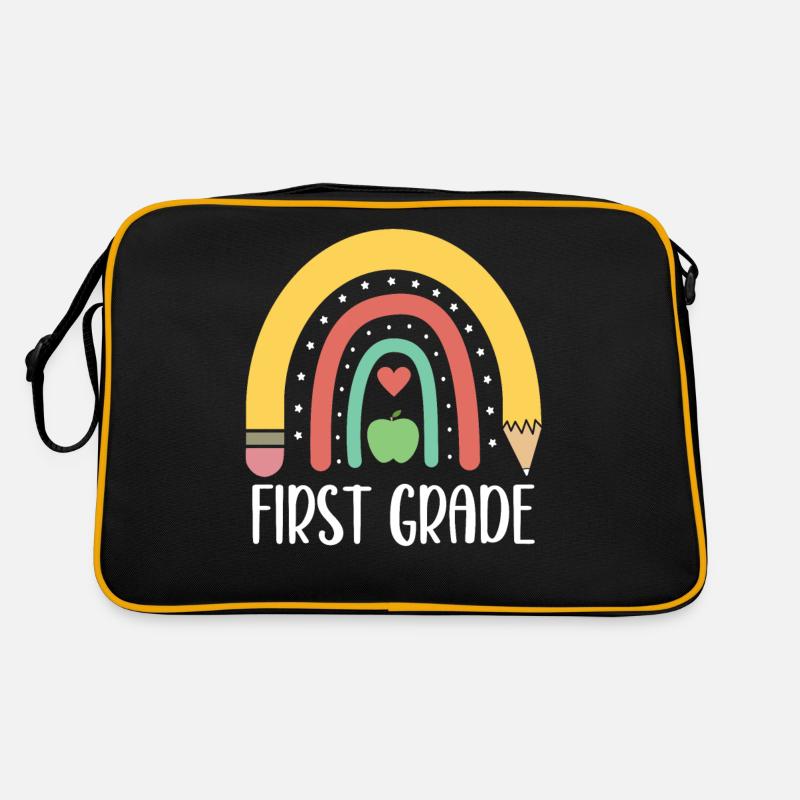 1ère année Rainbow Pencil School École élémentaire Sac Retro