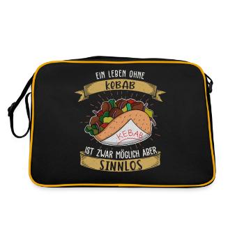 Une vie sans kebabs, c’est possible - Sac Retro - noir/or - Dos