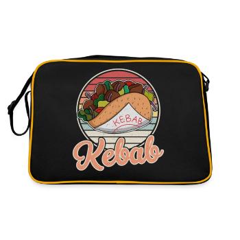 Restauration rapide turque Kebab Cuisine Kebab Chuchoteur - Sac Retro - noir/or - Dos