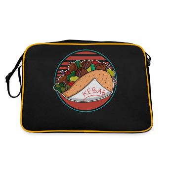 Restauration rapide turque Kebab Cuisine Kebab Chuchoteur - Sac Retro - noir/or - Dos