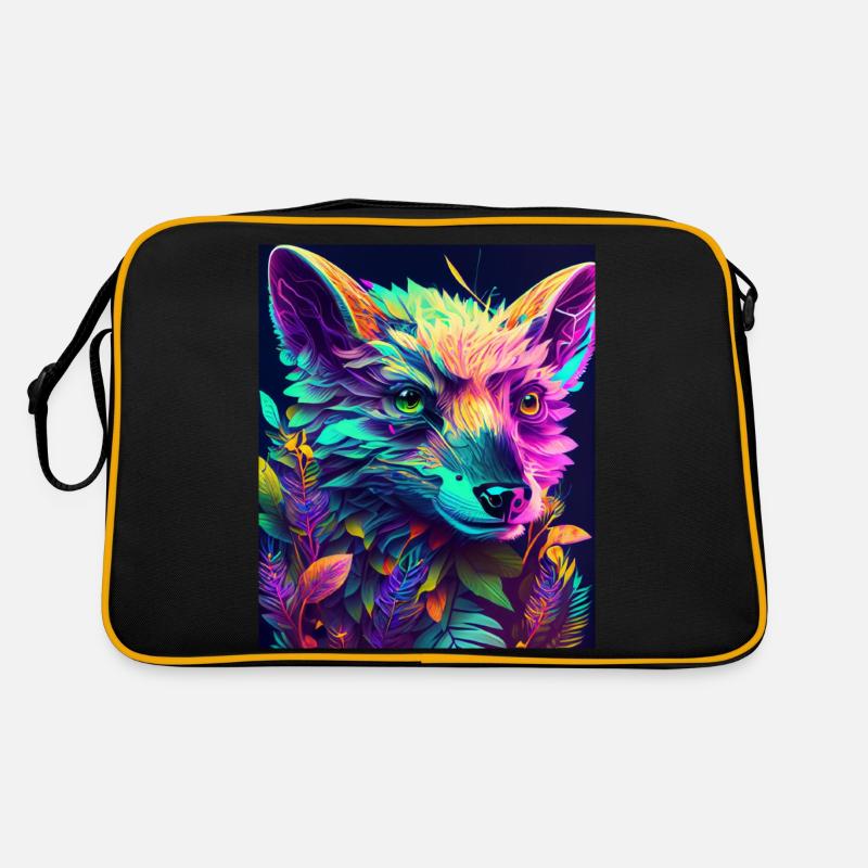 Renard de la forêt néon Sac Retro