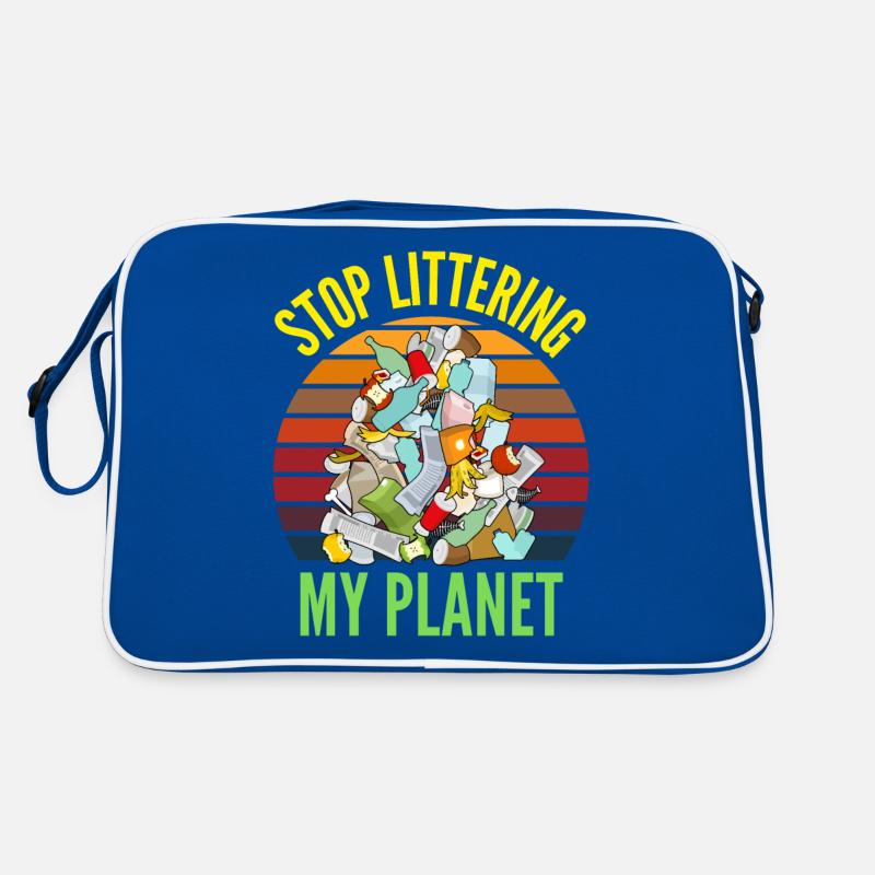 ARRÊTEZ DE JETER DES ORDURES SUR MA PLANÈTE Sac Retro