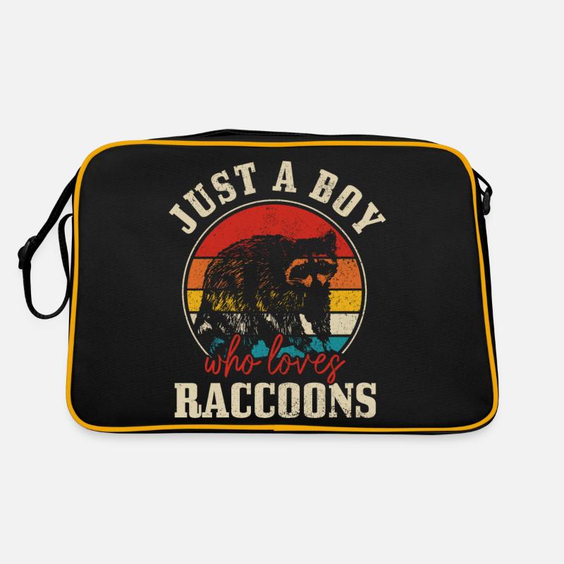 Raccoon Funny Gift Retro Bag