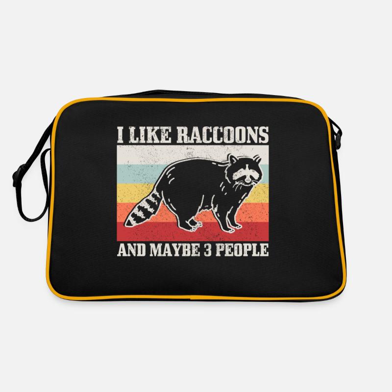 Raccoon Funny Gift Retro Bag