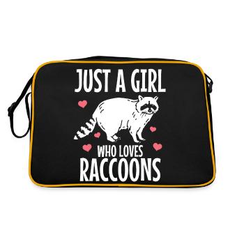 Cadeau drôle de raton laveur - Sac Retro - noir/or - Dos