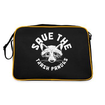Cadeau drôle de raton laveur - Sac Retro - noir/or - Dos