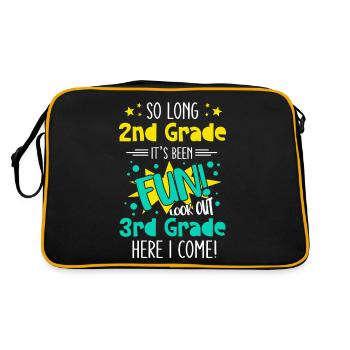 3e année école élémentaire drôle dire jeune école - Sac Retro - noir/or - Dos