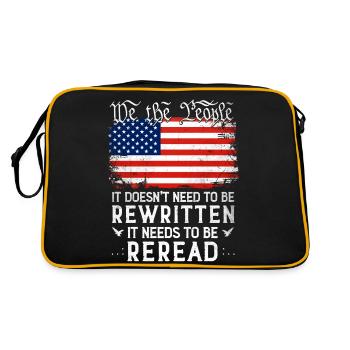 Patriot US Flag Constitution of the USA Needs To - Retro Bag - black/gold - Back