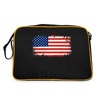 Patriot US Flag Constitution of the USA Needs To - Retro Bag - black/gold - Back