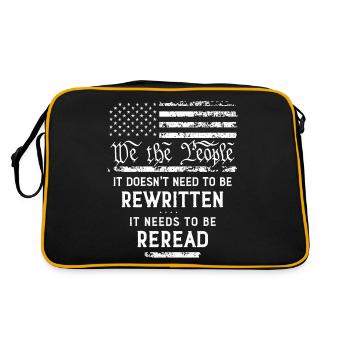 We the People the Constitution of the USA Needs - Retro Bag - black/gold - Back