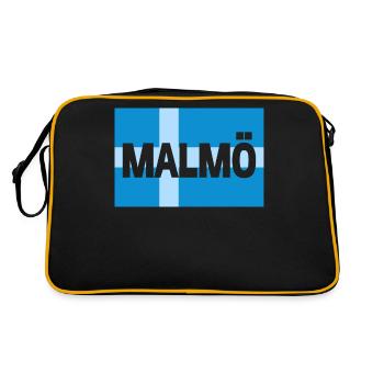 Malmö, Skåne - Retro Bag - black/gold - Back