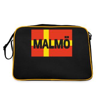 Malmö Flag - Retro Bag - black/gold - Back