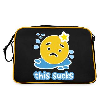 Das ist Scheisse - Retro Tasche - Schwarz/Gold - Hinten