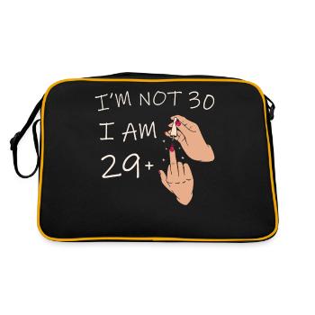 Im Not 30, I Am 29 Plus 1 Middle Finger, 30th - Retro Bag - black/gold - Back