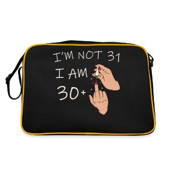 Im Not 31, I Am 30 Plus 1 Middle Finger, 31st - Retro Bag - black/gold - Back