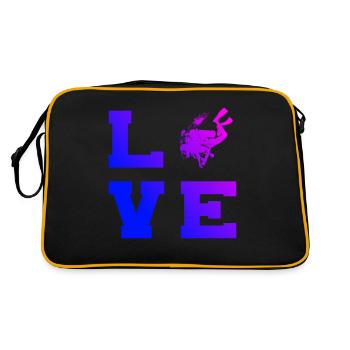 Diver Damen Scuba Taucher Scuba Diver Scuba Tauche - Retro Tasche - Schwarz/Gold - Hinten