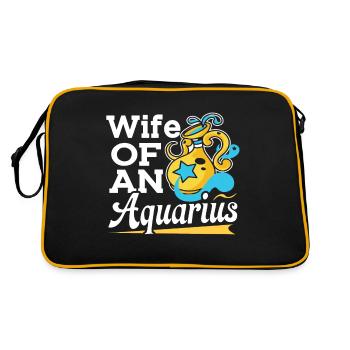 Aquarius Wife Of An Aquarius - Retro Bag - black/gold - Back