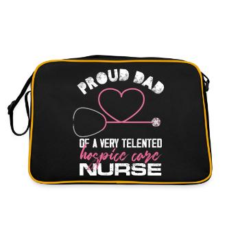 Fier papa d’une infirmière en soins palliatifs très talentueuse - Sac Retro - noir/or - Dos