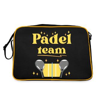 Vintage and Retro Orange Padel - Retro Bag - black/gold - Back