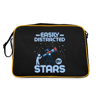 Easily Distracted By Stars Stargazer Telescope Ast - Retro Bag - black/gold - Back
