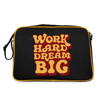 TRAVAILLER DUR, RÊVER GRAND - Sac Retro - noir/or - Dos