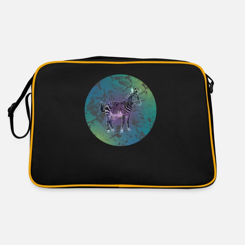 Retro Zebra Circle Funny Stripes Animal Cool Pun Retro Bag