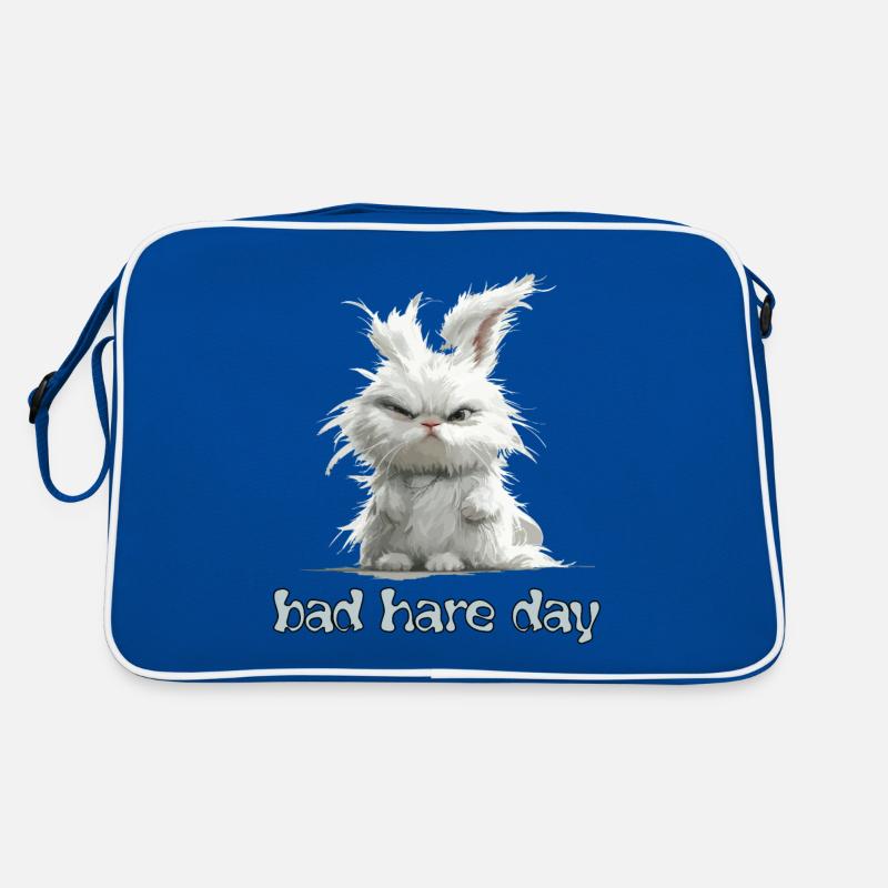 Jeu de mots drôle Bad Hare day lapin drôle Sac Retro