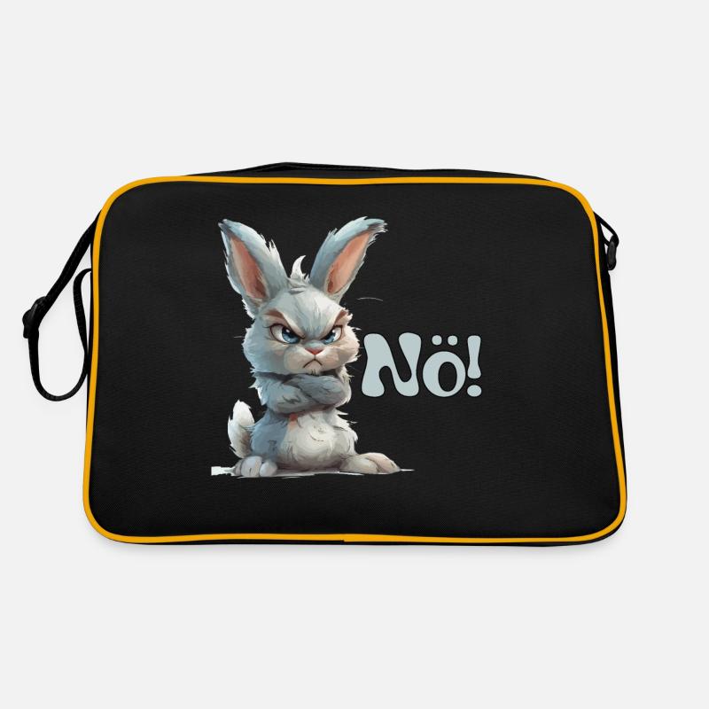 Drôle de lapin avec le dicton Basse-Autriche Sac Retro