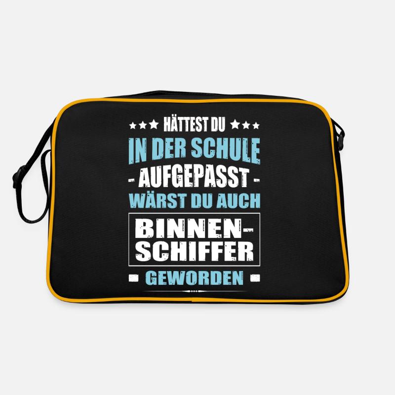 Hättest Du In Der Schule Aufgepasst Binnenschiffer Retro Tasche
