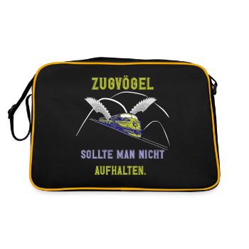 Oiseaux migrateurs, voyages, vacances toujours en mouvement - Sac Retro - noir/or - Dos