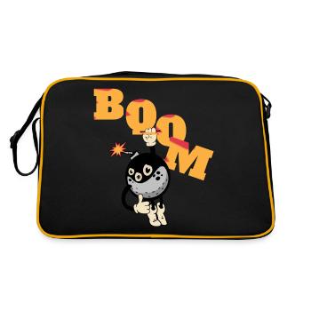 Boom - Retro Tasche - Schwarz/Gold - Hinten