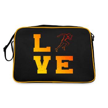 Course à pied pour hommes Fitness pour femmes Course de fond - Sac Retro - noir/or - Dos