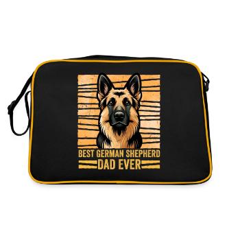 Meilleur Berger Allemand Papa Jamais Propriétaire Chien Maman Papa - Sac Retro - noir/or - Dos