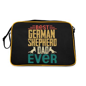 Meilleur Berger Allemand Papa Jamais Chien Maman Papa Propriétaire - Sac Retro - noir/or - Dos