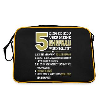 5 choses que vous devez savoir sur ma femme - Sac Retro - noir/or - Dos