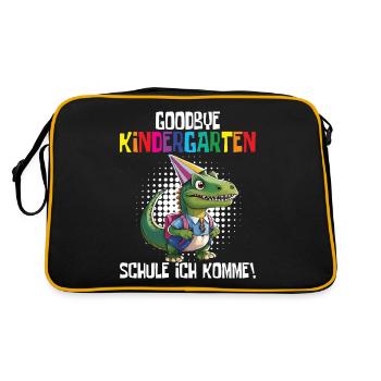 Inscription à l’école Dino Retour à l’école - Sac Retro - noir/or - Dos