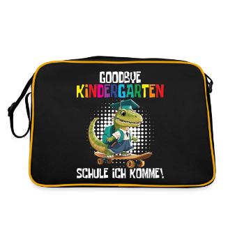 Inscription à l’école Dino Retour à l’école - Sac Retro - noir/or - Dos