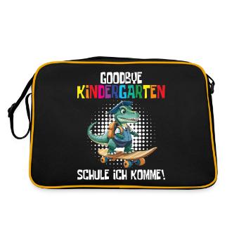 Inscription à l’école Dino Retour à l’école - Sac Retro - noir/or - Dos
